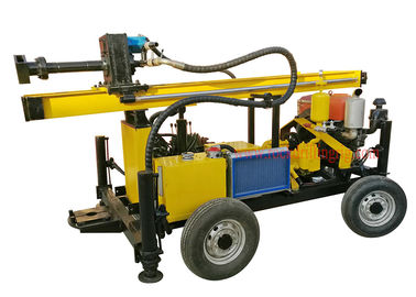 تریلر ماشین حفاری چاه آب قابل حمل کوچک TWD100B نصب شده است