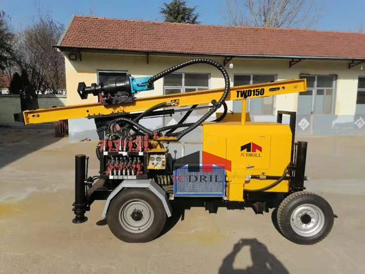 خرید حفاری چاه آب JC DRILL TWD 150 Wheel Trailer DTH Rig Water Drilling تولید آنلاین