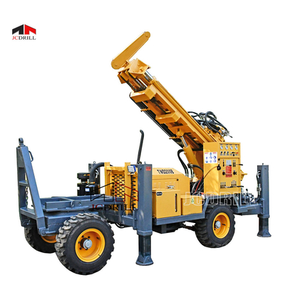 خرید دکل های حفاری چاه آب قابل حمل 300 متری چرخ نصب شده Dth تولید آنلاین