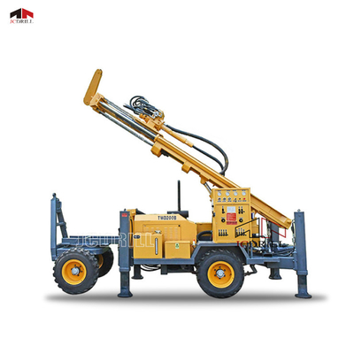 قیمت خوب تریلر حفاری چاه آب هیدرولیک قابل حمل 4 چرخ 180 متری نصب شده آنلاین