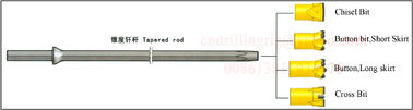 قیمت خوب ابزار حفاری چکش مته فولادی مته مخروطی 7 11 12 درجه 600 - 8000mm آنلاین