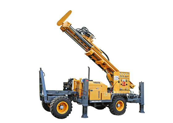 قیمت خوب 200 متری قابل حمل آب چاه حفاری ریگ تریلر نصب 77kw موتور دیزل آنلاین
