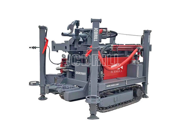 300 متری هیدرولیک کامل آب چاه حفاری ریگ فولاد خزنده نصب حفاری عمیق